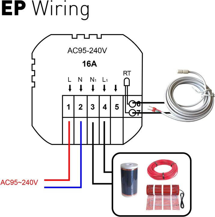 Produktbild Beok controls Elektroheizung Thermostat, 1Stk WIFI