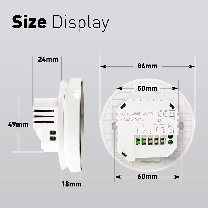 Produktbild Beok controls Elektroheizung Thermostat, 1Stk WIFI