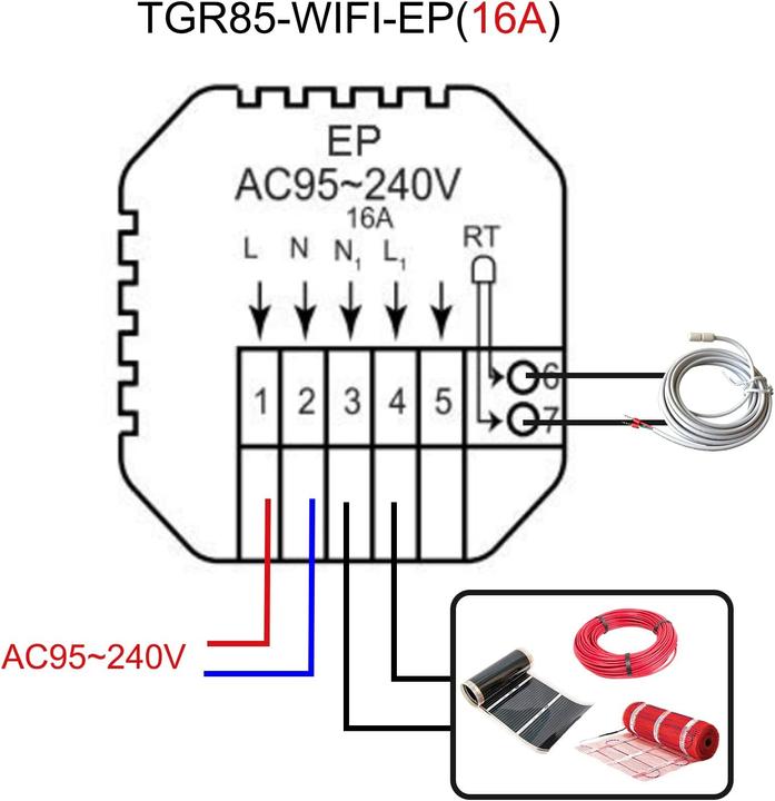 Produktbild Beok controls Elektroheizung Thermostat, 1Stk WIFI