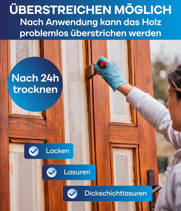 Produktbild Plid Holzwurmtod 0,75l - für ca. 3m² / Holzschutz Holzwurmbekämpfung Holzwurmmittel (Farblos, 0.75 l)