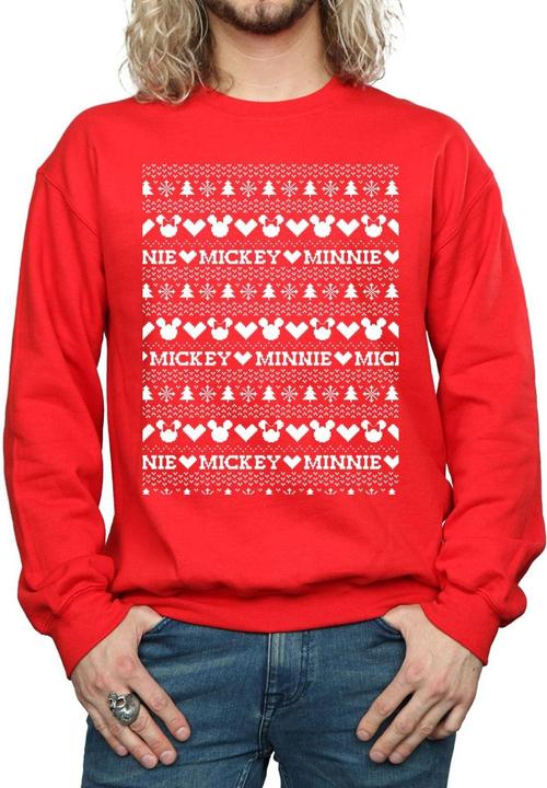 Immagine prodotto Disney Mickey And Minnie Christmas Fair Isle Felpa Uomo (XXL)