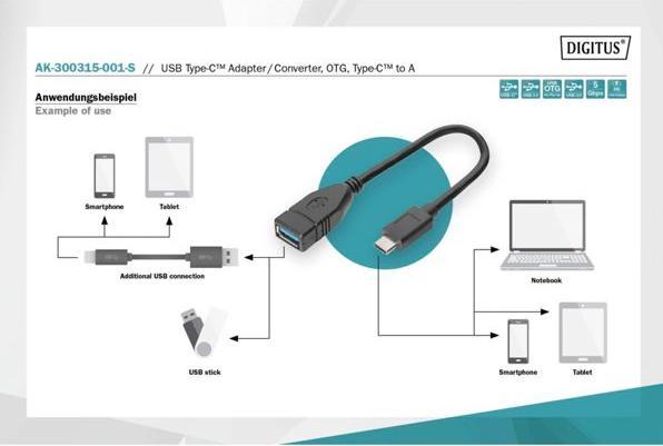 Produktbild Digitus AK-300315-001-S (0.15 m, USB 3.0, USB 3.1)