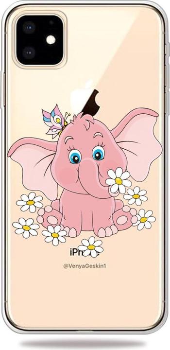Produktbild Ueli Express iPhone 11 Super Slim Gummi Hülle Pinker Elefant (Apple iPhone 11)