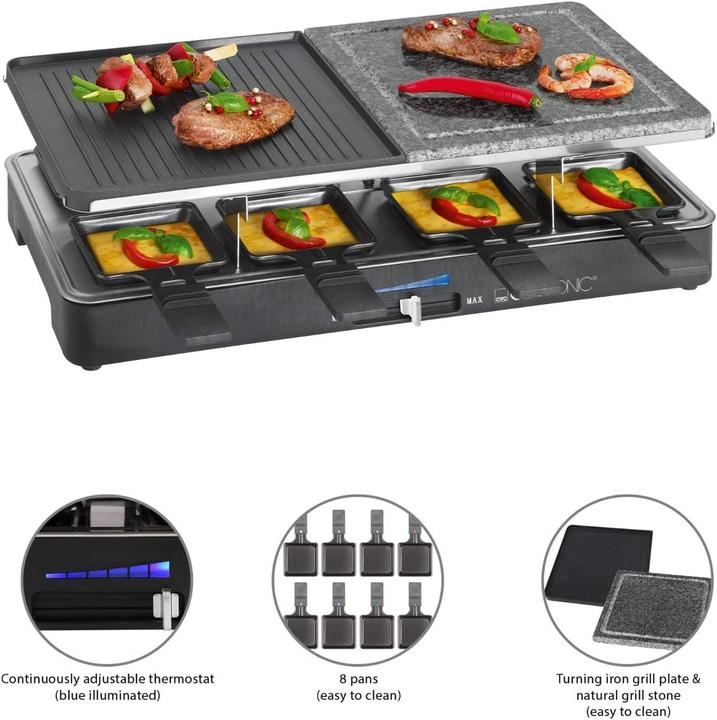 Actual product image Clatronic RG 3518 Raclette grill with hot stone
