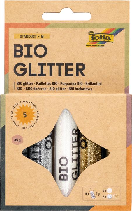 Actual product image Folia BIO Glitter Mix STARDUST "M" (5 x)