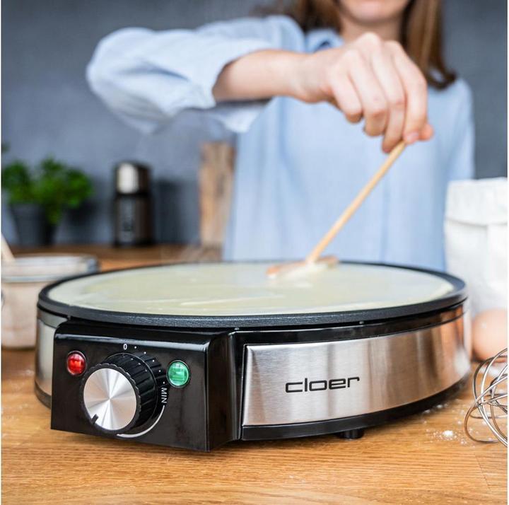 Actual product image Cloer 6630 Crepe maker 2 crepe(s), stainless steel