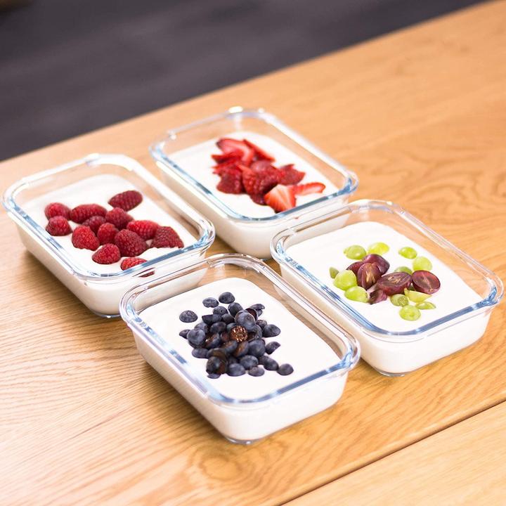 Actual product image Grizzly Fresh food containers, 4 x 640 ml Rectangular (0.64 l)