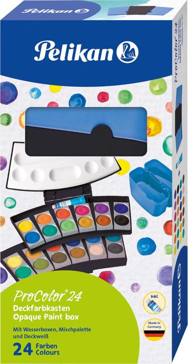 Produktbild Pelikan Deckfarbkasten ProColor 735, 24 Farben, schwarz/blau (Schwarz/Blau, 24 ml)