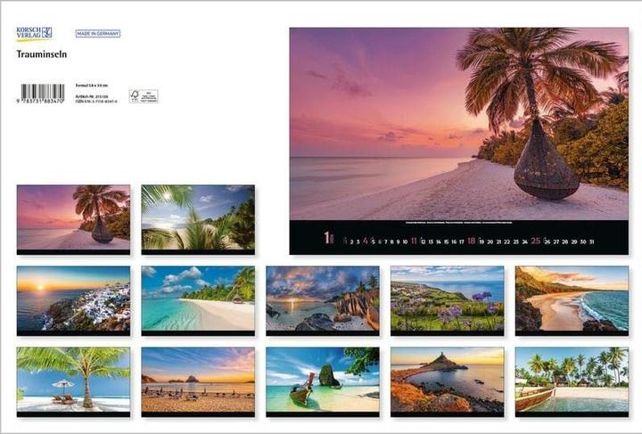 Actual product image Verlag Bildkalender Trauminseln 2026, Papierformat: Kein