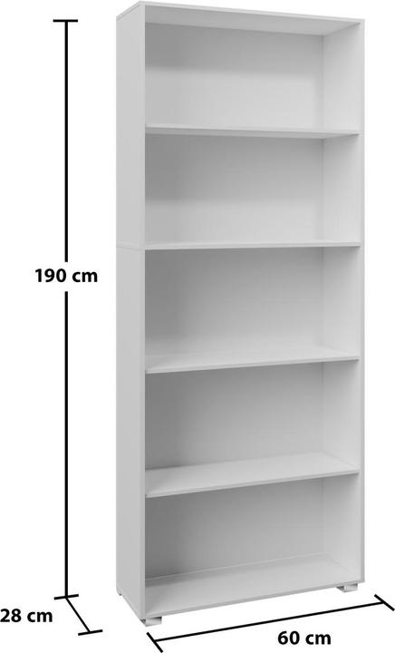 Actual product image Casaria Bookcase (190 x 60 x 28 cm)