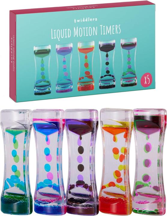 The twiddlers Liquid hourglass toy