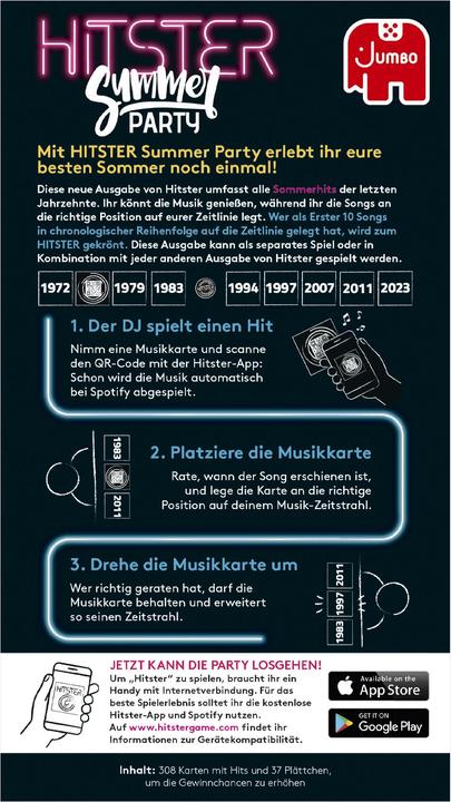 Nutritional values and ingredients Jumbo Hitster - Summer Party (German)