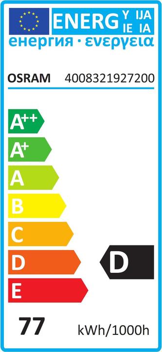 Energie-Label Osram Classic Eco (E27, 77 W, 1320 lm, 1 x, D)