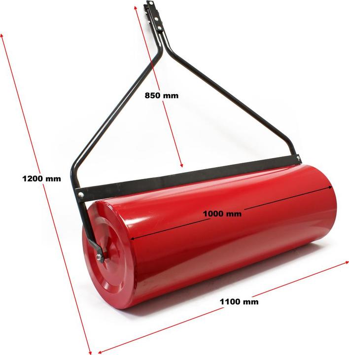 Image du produit Wiltec Rouleau à gazon 35x100cm pour tracteur de pelouse 90l Rouleau de jardin Racleur de saleté