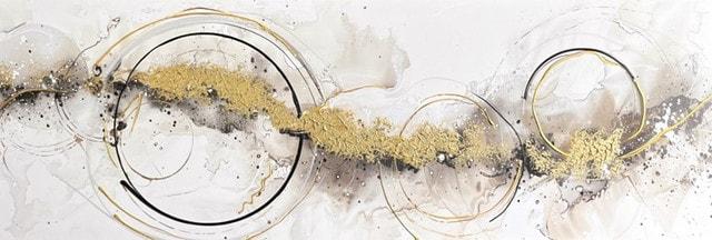 Styler Dipinto a mano 40x120 Cerchi d'oro (40 x 120 cm)