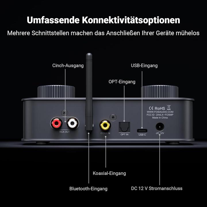Immagine prodotto Fosi Audio K7 (Display, Bluetooth)