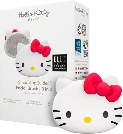 Konjac Sponge Szczoteczka do czyszczenia twarzy 3w1 Geske z Aplikacją (Hello Kitty starlight)