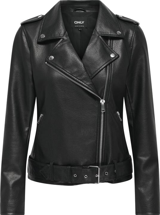 Only Onlmille Faux Leather Biker Jacket Otw