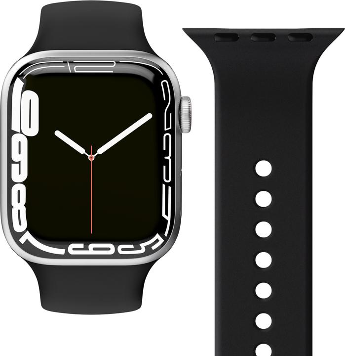 Vonmählen Silicone Loop Case 2 Band One Black 42/44/45/49mm (42 mm, 44 mm, 45 mm, 49 mm, Silicone, Acier inoxydable, Apple Watch Ultra, Apple Watch Series 1, Apple Watch Series 2, Apple Watch Series 3, Apple Watch Series 4, Apple Watch Series 5, Apple Watch Series 6, Apple Watch Series 7, Apple Watch Series 8, Apple Watch Series 9, Apple Watch SE)