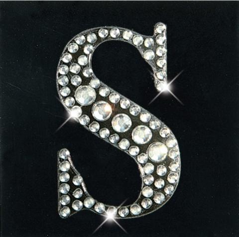 Actual product image Artoz Sticker Crea Motions rhinestones letters S