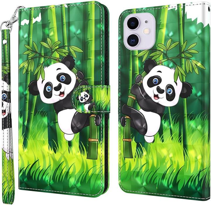 Produktbild Cover-Discount iPhone 13 mini - Etui Glitzer Effekt Panda (Apple iPhone 13 mini)