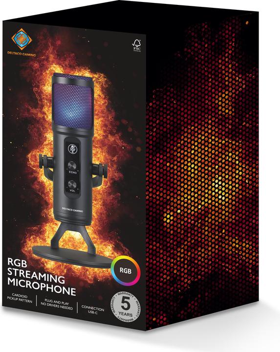 Image du produit Deltaco Gaming Microphone RGB