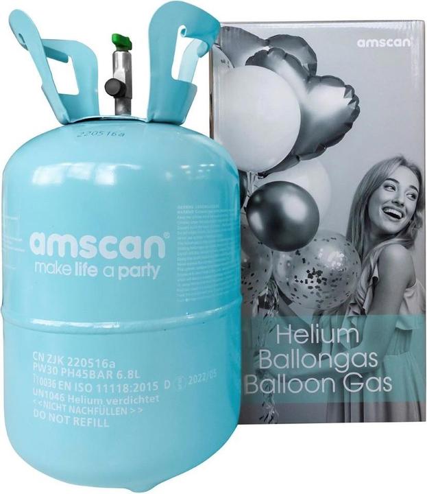 Actual product image Amscan Disposable helium cylinder, UN 1046 HELIUM verd., 2.2, VG3