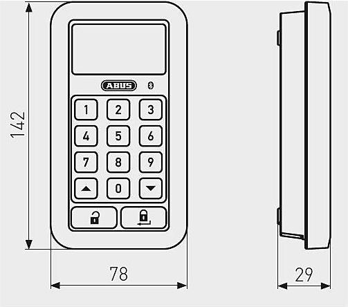 Produktbild Abus HomeTec Pro CFT3100 W BT Tastatur (Elektronische Zahlenkombination)