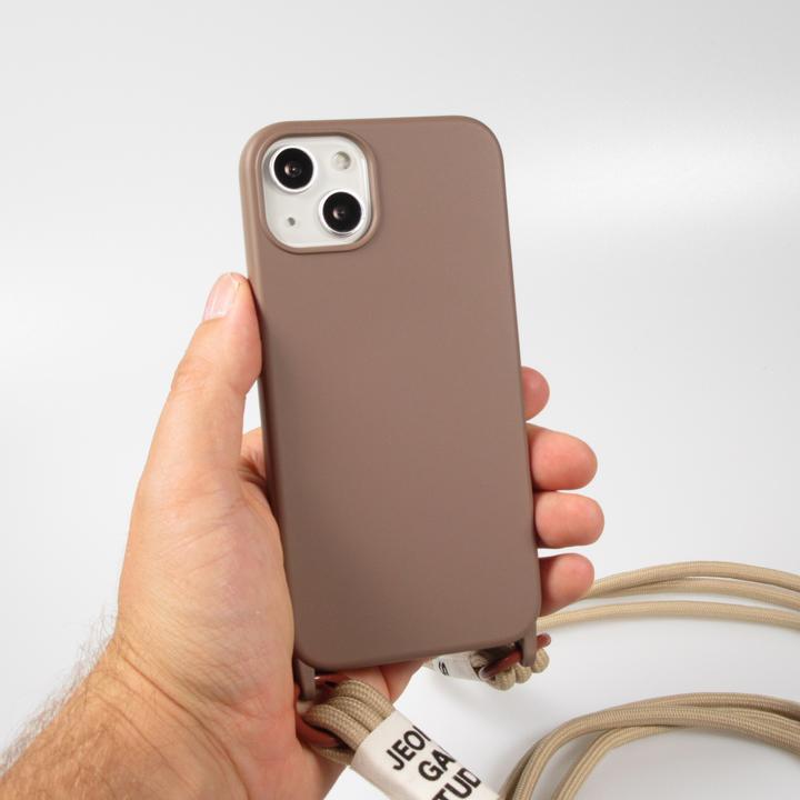 Actual product image PhoneLook Sleeve Silicone Fashion Jeong Gam Studio Laugh Often with Neck Cord (Apple iPhone 14)