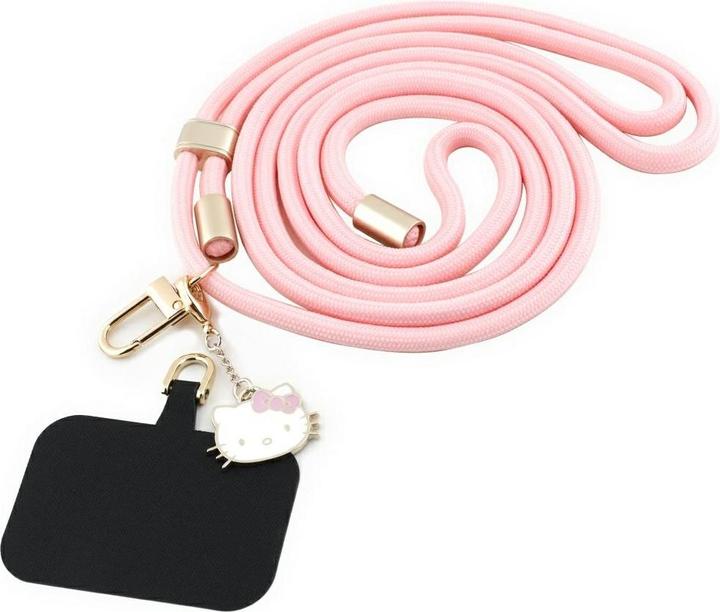 Actual product image Hello Kitty Crossbody Strap Cord Head Charm - pink