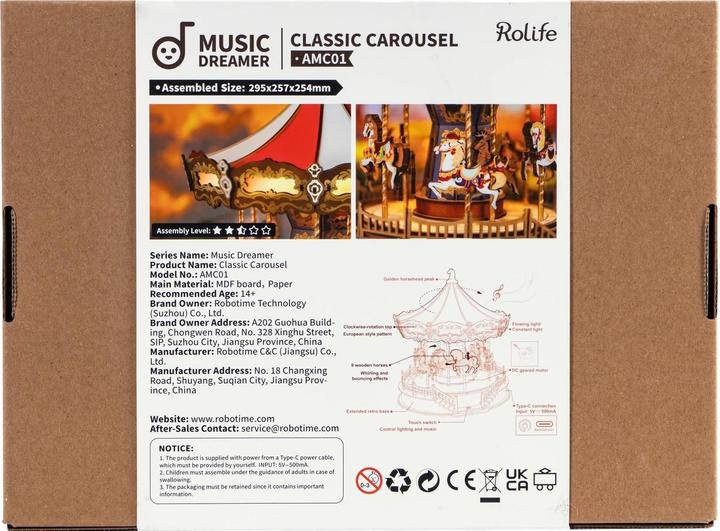 Immagine prodotto Robotime Ruota panoramica di Music Box