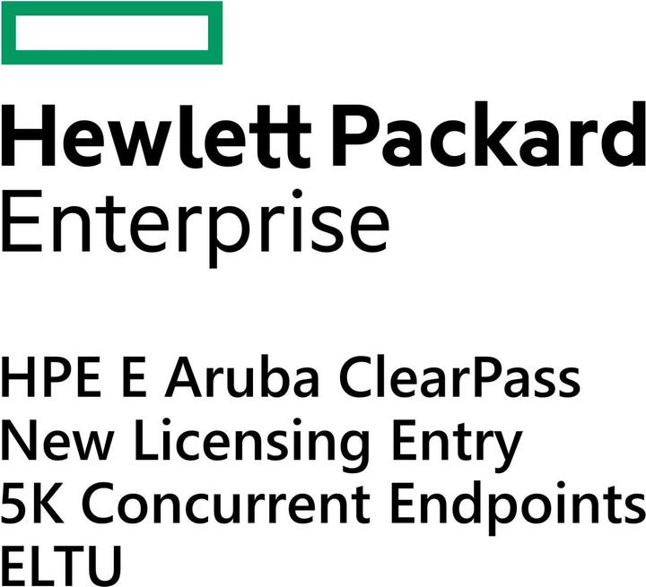Actual product image HPE E Aruba ClearPass, New Licensing, Entry, 5K Concurrent Endpoints, E-LTU (5000 Devices)
