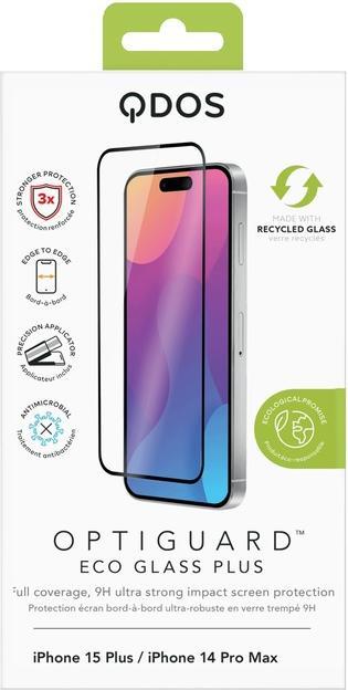 Produktbild QDOS Optiguard Eco Glass Plus (1 Stück, Apple iPhone 15 Plus)