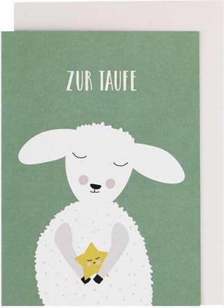 Actual product image Ava&Yves Baptism card lamb (1 pcs.)