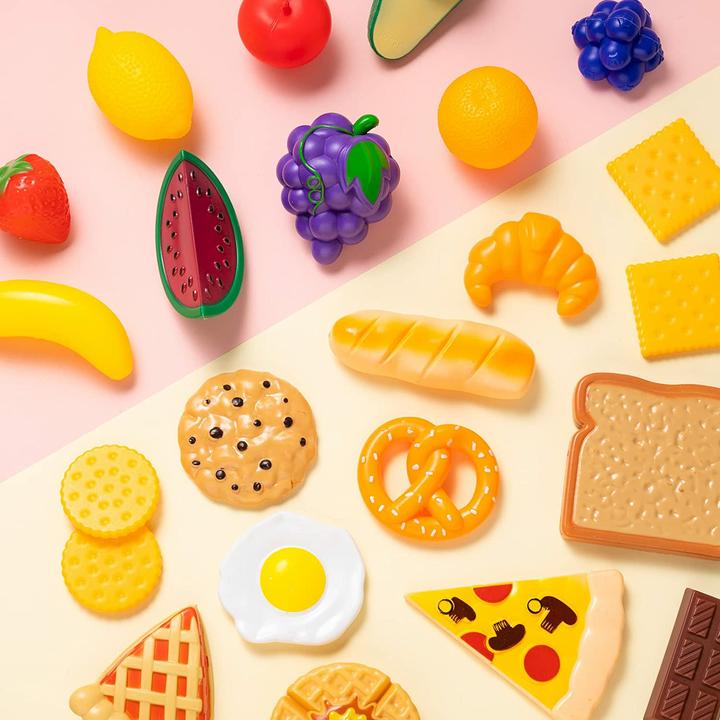 Image du produit Activity Board 50 pièces enfants en plastique Jouer jouets alimentaires, faux aliments, cuisine playset
