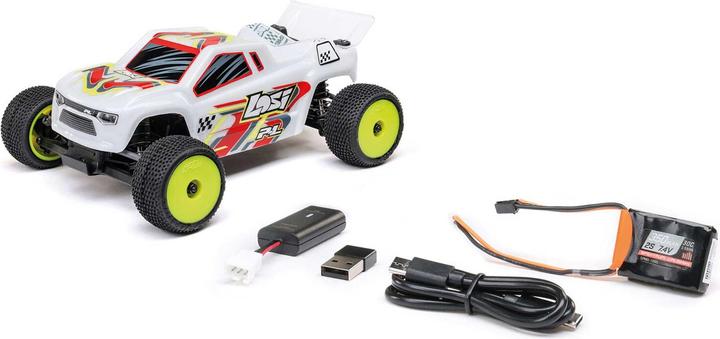 Actual product image Losi Micro-T 2S 1/28 2WD RTR Stadium Truck (Akku & Ladegerät enthalten), Weiss (RTR Ready-to-Run)