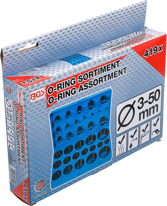 Actual product image BGS O-Ring Assortment Ø 3 - 50 mm 419 pcs.