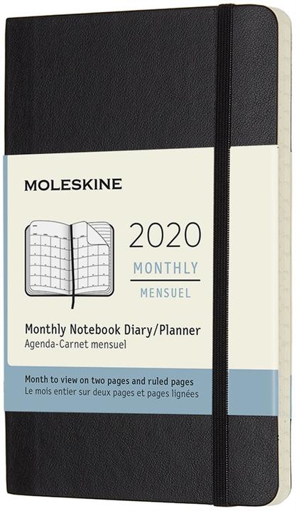 Produktbild Moleskine Monats-Notizkalender P/A6 629230 2020 1W/S,liniert schwarz