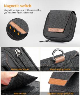 Image du produit K&F Concept Sac de rangement du jeu de filtres à 4 poches KF13.117 (Sac filtrant, 95 mm)