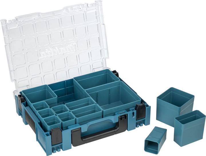 Productafbeelding Makita MAKPAC koffer met transparant deksel en dozen
