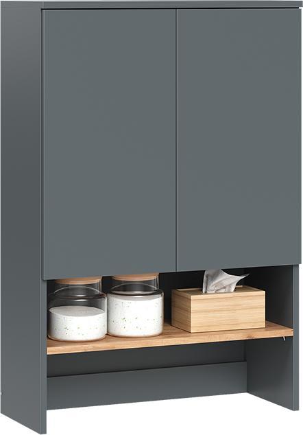 Produktbild Vichy Waschmaschinenoberschrank Viktor, Anthrazit/Goldkraft Eiche, 68 x 100.4 cm