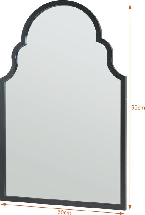 Immagine prodotto En.Casa Specchio da parete Hämeenkyrö 90x60 cm nero (90 x 60 cm)