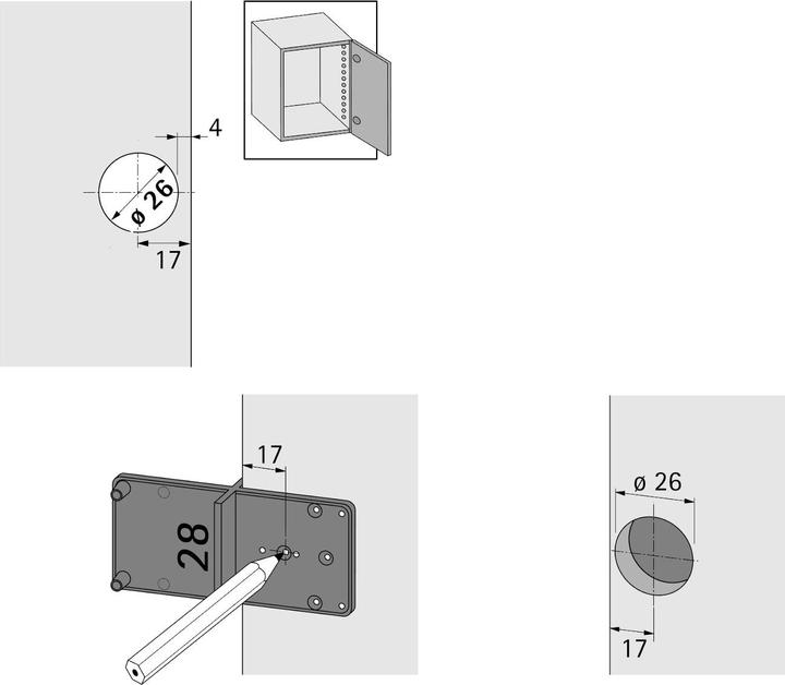 Immagine prodotto Hettich Ankrn-Schablone (Lamiera forata, 1 pz.)
