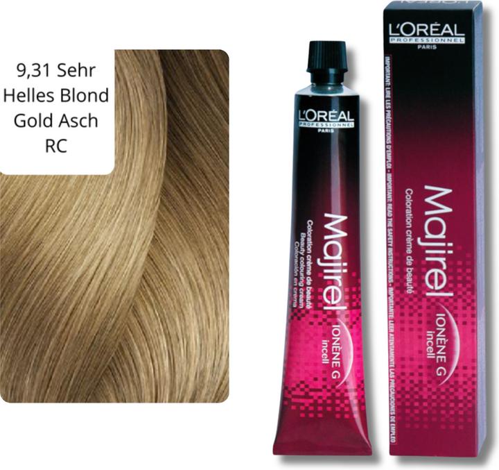 Produktbild L'Oréal Professionnel Majirel (9,31 Sehr Helles Blond Gold Asch RC)
