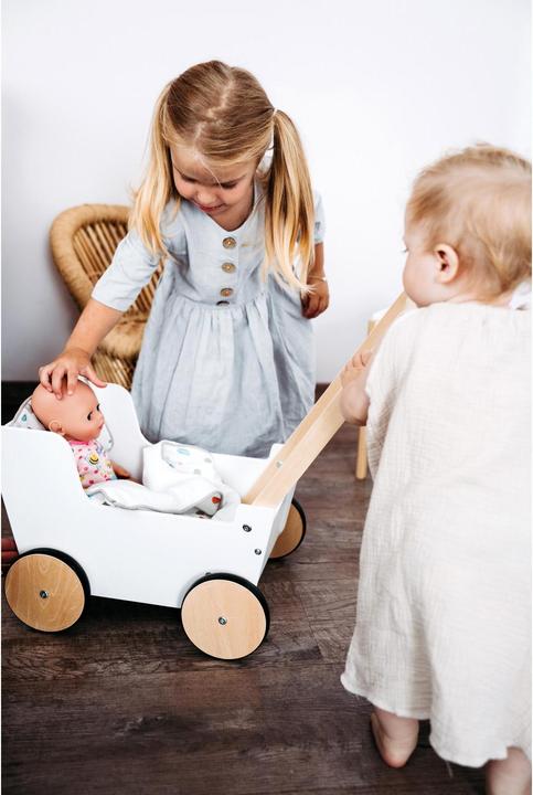Produktbild small foot Schiebepuppenwagen aus Holz, kleiner Knopf