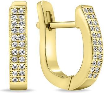 Produktbild Brilio Silver - Timeless gold-plated earrings with zircons EA657Y