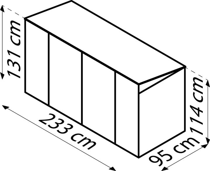 Produktbild Globel Mülltonnenbox 7x3 233x95x132 cm anthrazit