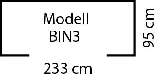 Produktbild Globel Mülltonnenbox 7x3 233x95x132 cm anthrazit