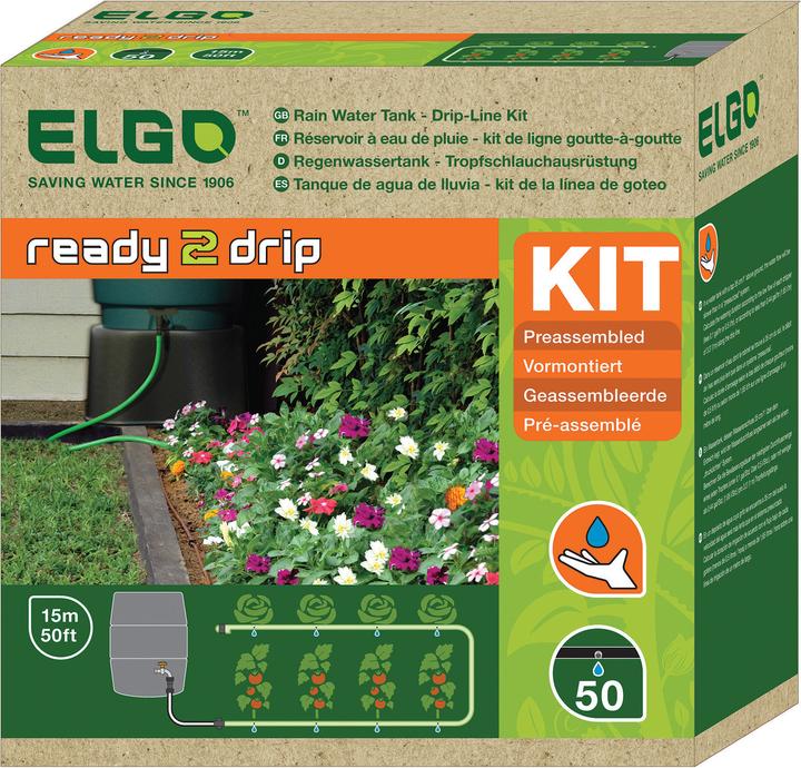 Produktbild Vitavia Elgo Regentonnentropfrohr für Gemüsebeet RWK50 (Tropfschlauch + Tropfrohr)