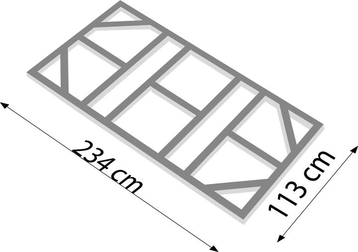 Produktbild Globel Fundamentbodenrahmen 8x4 2340 x 1130 mm